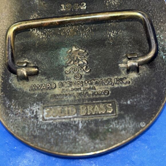 1982 Vintage  TOTCO Technical Oil Tool Company Solid Brass Belt Buckle - Picture 5 of 5